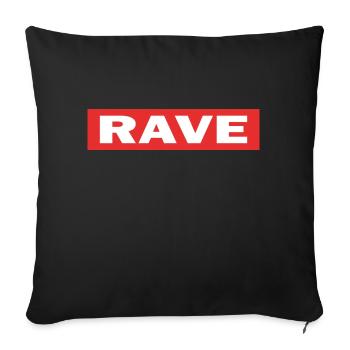 Rave - Sofakissen mit Füllung 45 x 45 cm - Schwarz - Vorne