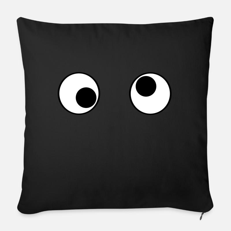 Augen funny - Sofakissen mit Füllung 45 x 45 cm - Schwarz
