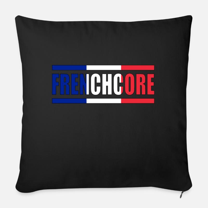 Frenchcore - Sofakissen mit Füllung 45 x 45 cm - Schwarz