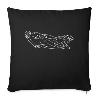 Wingsuit Flying Base Jumping - Sofakissen mit Füllung 45 x 45 cm - Schwarz - Vorne