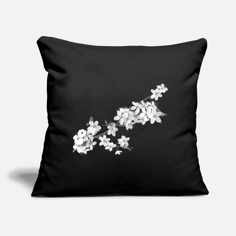 Belle sakura (blanc de perles) Coussin et housse de 45 x 45 cm
