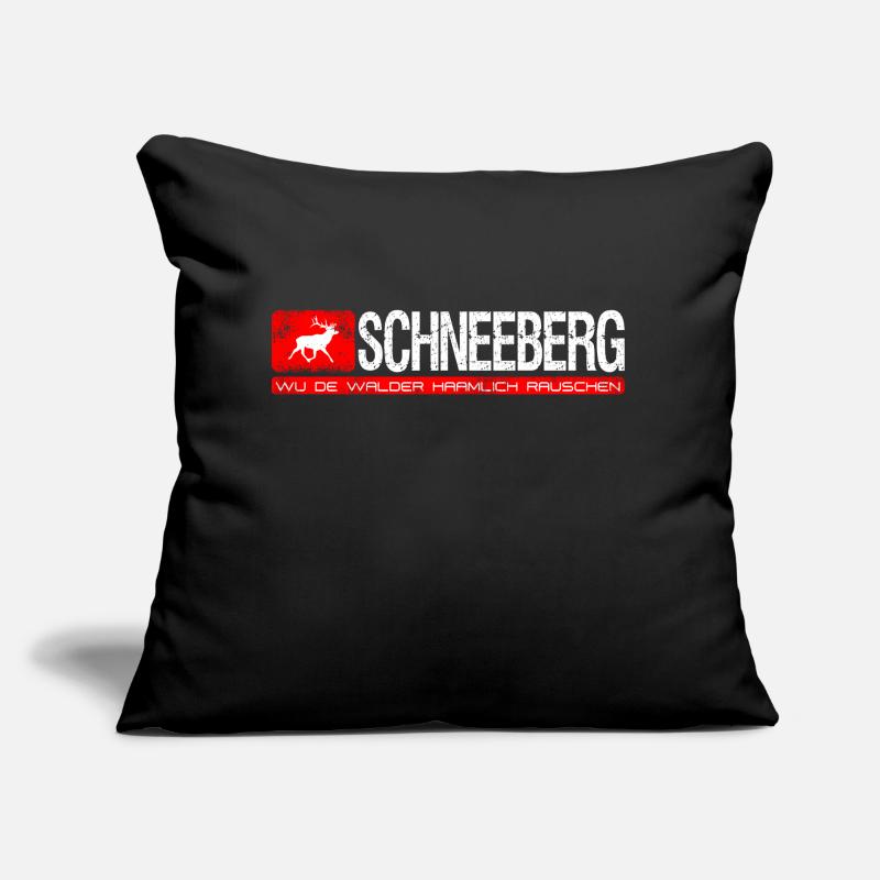 Schneeberg Wu de walder haamlich rauschen Coussin et housse de 45 x 45 cm