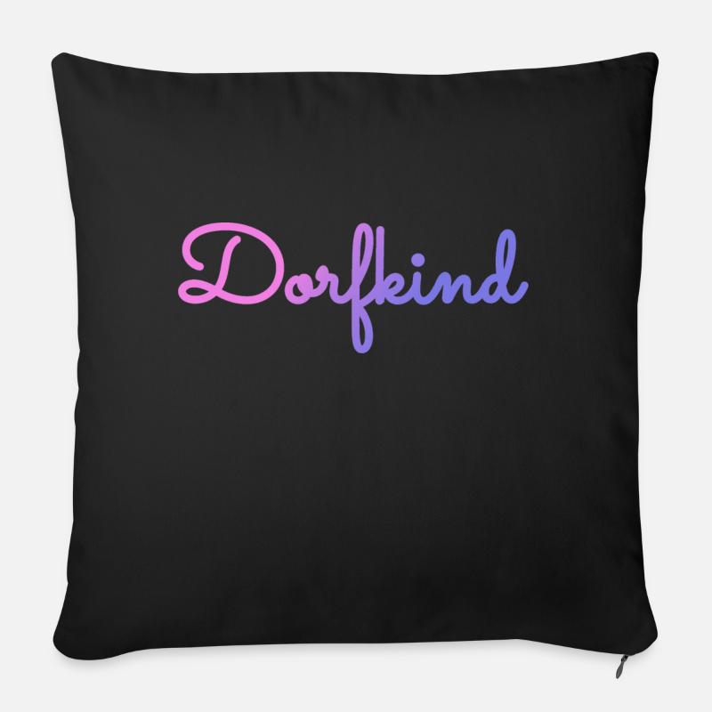 Dorfkind - Sofakissen mit Füllung 45 x 45 cm - Schwarz