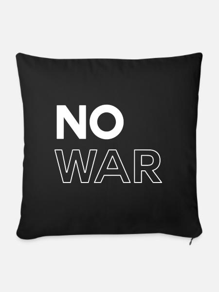 No War - Sofakissen mit Füllung 45 x 45 cm - Schwarz