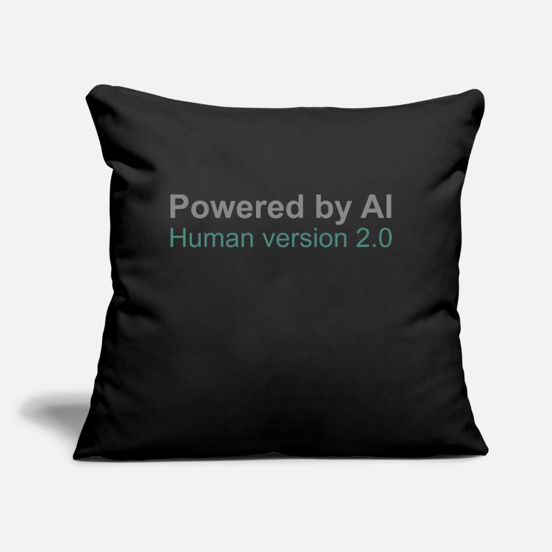 Powered by AI: Human version 2.0 Sofa pillow with filling 45cm x 45cm