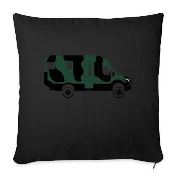 Sprinter Expedition 4x4 Camoflage - Sofakissen mit Füllung 45 x 45 cm - Schwarz - Vorne