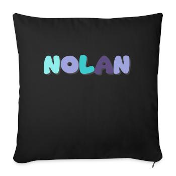 Nom - Nolan - Coussin et housse de 45 x 45 cm - noir - Devant