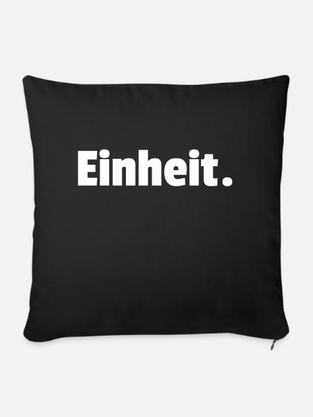 001 Einheit weiß - Sofakissen mit Füllung 45 x 45 cm - Schwarz