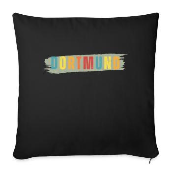Dortmund - Sofakissen mit Füllung 45 x 45 cm - Schwarz - Vorne
