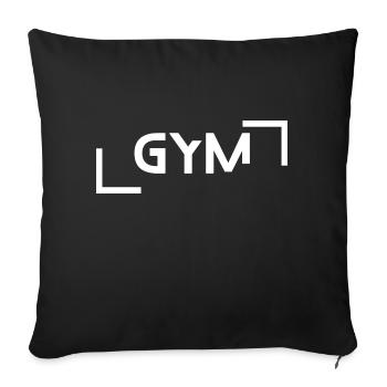 gym - Sofa pillow with filling 45cm x 45cm - black - Front