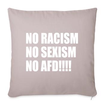 no racism no sexism no afd - Sofa pillow with filling 45cm x 45cm - light taupe - Front