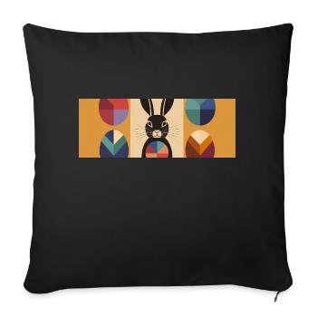 Osterhase No.06 - Sofakissen mit Füllung 45 x 45 cm - Schwarz - Vorne