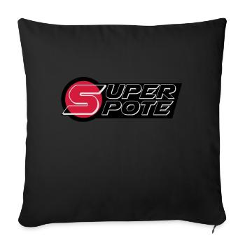 super_pote_ok - Coussin et housse de 45 x 45 cm - noir - Devant