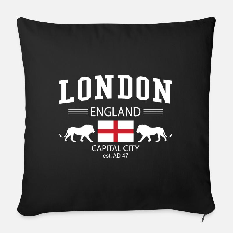 London - Sofakissen mit Füllung 45 x 45 cm - Schwarz