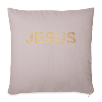 Jesus Golden - Sofa pillow with filling 45cm x 45cm - light taupe - Front