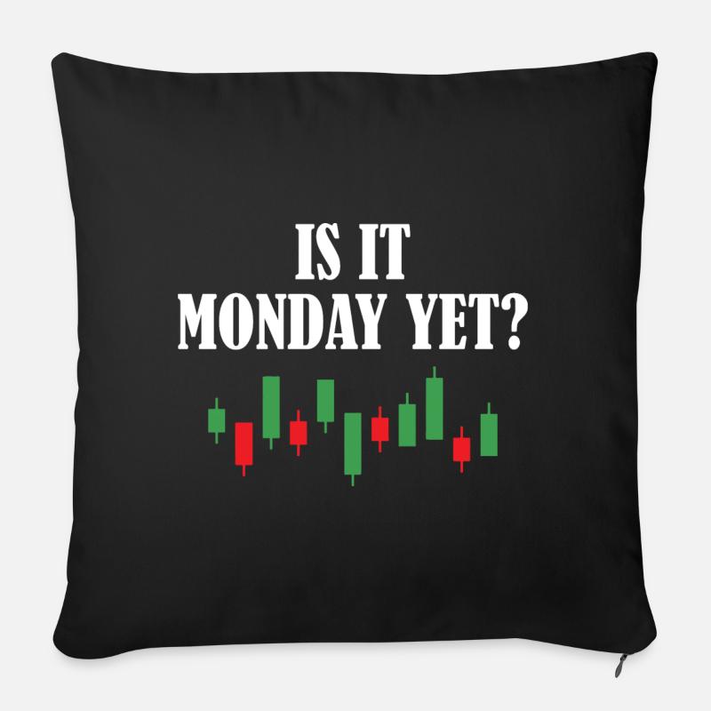 Trader dividende graphique Bourse Finance Actions - Coussin et housse de 45 x 45 cm - noir