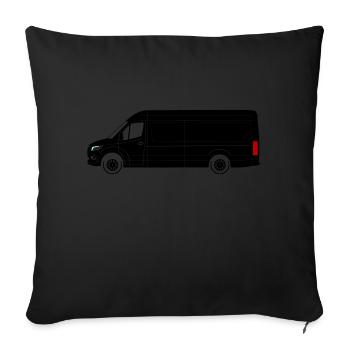 Kurier Sprinter schwarz linke Seite W907 910 - Sofakissen mit Füllung 45 x 45 cm - Schwarz - Vorne