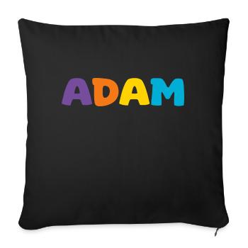 Nom - Adam - Coussin et housse de 45 x 45 cm - noir - Devant