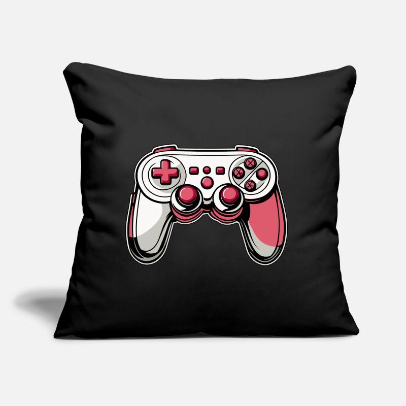 Controller Rosa Rot Illustration Sofakissen mit Füllung 45 x 45 cm