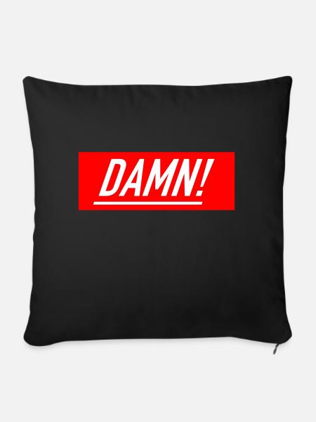 damn! - Sofakissen mit Füllung 45 x 45 cm - Schwarz