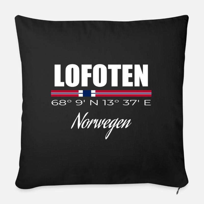 Lofoten - Sofakissen mit Füllung 45 x 45 cm - Schwarz