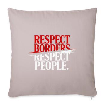 Respecter les frontières Respecter les gens - Groenland - Coussin et housse de 45 x 45 cm - taupe clair - Devant