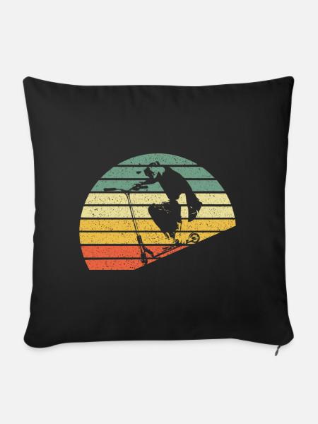 Scooter Tretroller Stunt - Sofakissen mit Füllung 45 x 45 cm - Schwarz