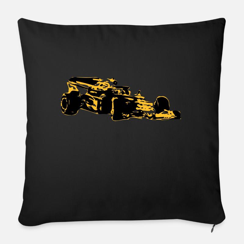Rennwagen - Sofakissen mit Füllung 45 x 45 cm - Schwarz