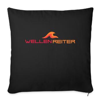 WELLENREITER - Sofakissen mit Füllung 45 x 45 cm - Schwarz - Vorne