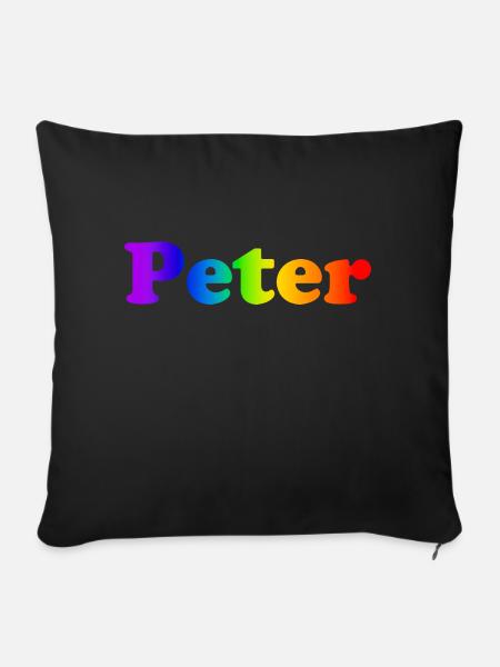 Peter - Sofakissen mit Füllung 45 x 45 cm - Schwarz
