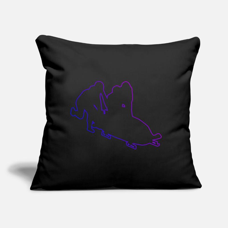 Bobsleigh bobsleigh bobsleigh féminin bobsleigh piste bobsleigh Coussin et housse de 45 x 45 cm