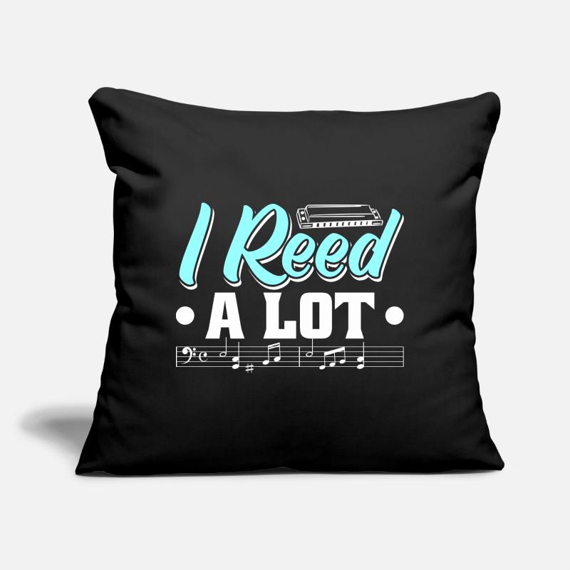 Harmonica Harmonica player Mouth organ Sofa pillow with filling 45cm x 45cm
