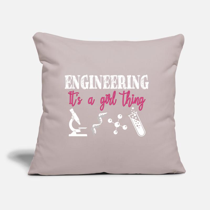 Engineering ist ein Mädchen-Ding Sofakissen mit Füllung 45 x 45 cm