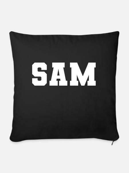 Name - Säm - Sofakissen mit Füllung 45 x 45 cm - Schwarz
