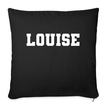 Name - Louise - Sofakissen mit Füllung 45 x 45 cm - Schwarz - Vorne