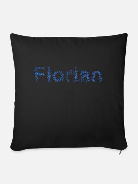 FahrradFlorian - Sofakissen mit Füllung 45 x 45 cm - Schwarz