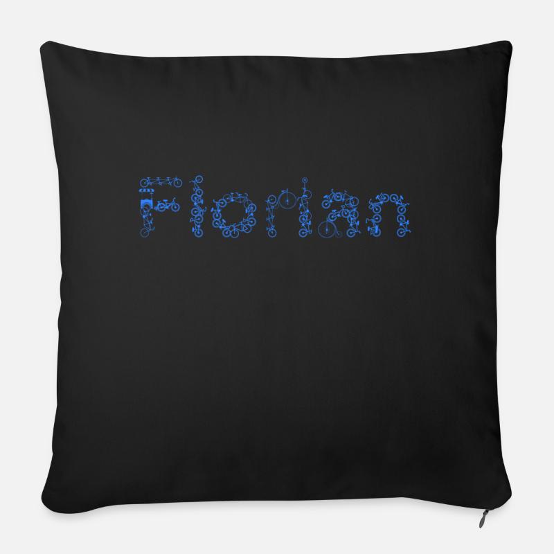 FahrradFlorian - Sofakissen mit Füllung 45 x 45 cm - Schwarz