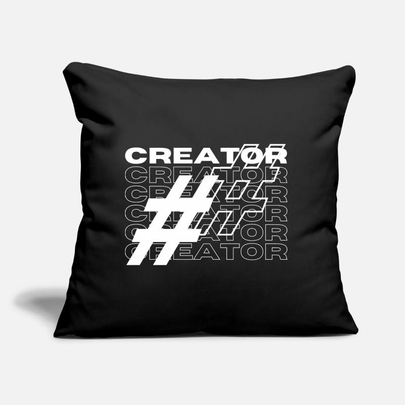 Creator Hashtag Typography Sofa pillow with filling 45cm x 45cm