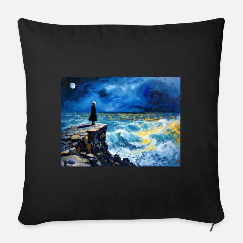 Maman au stand 8 - Coussin et housse de 45 x 45 cm - noir