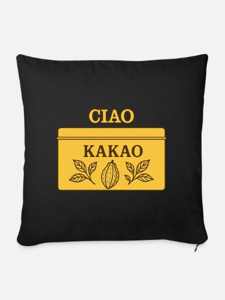 CIAO KAKAO - Sofakissen mit Füllung 45 x 45 cm - Schwarz