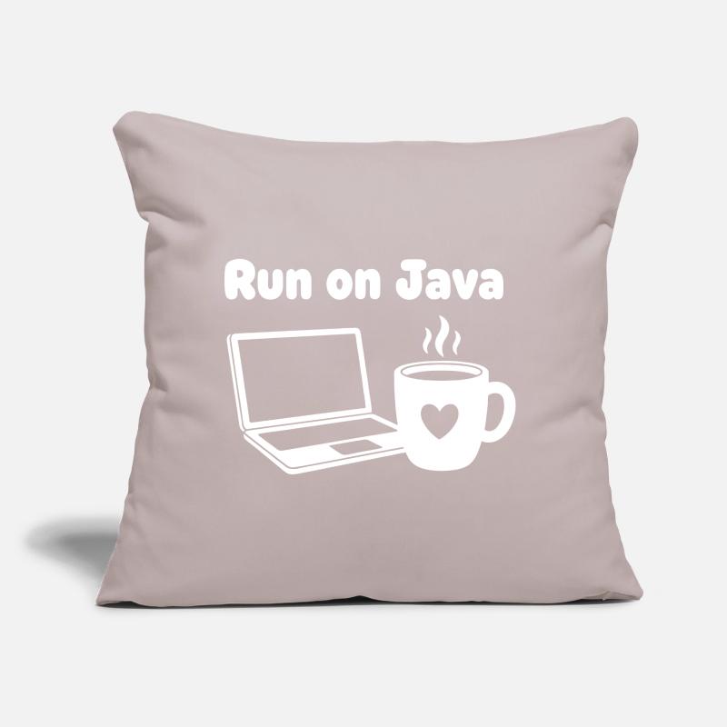 Java Run Cafe Ordinateur portable Coeur Coussin et housse de 45 x 45 cm
