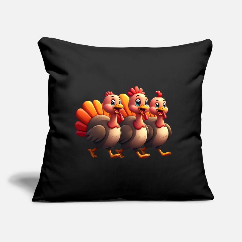Bébé dinde de Thanksgiving Coussin et housse de 45 x 45 cm