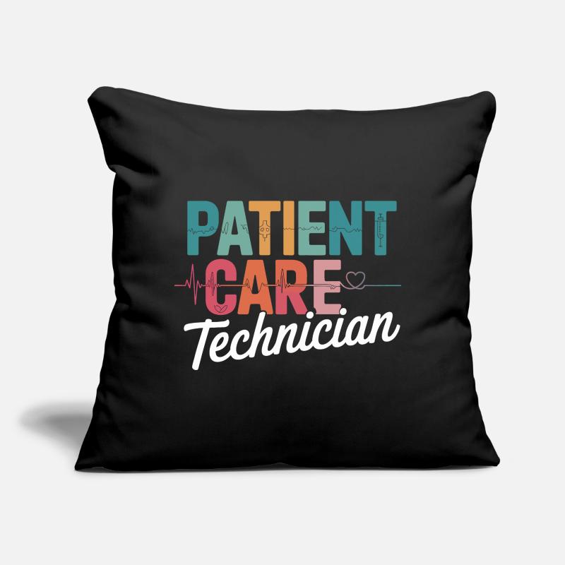 Conception de technicien en soins aux patients Coussin et housse de 45 x 45 cm