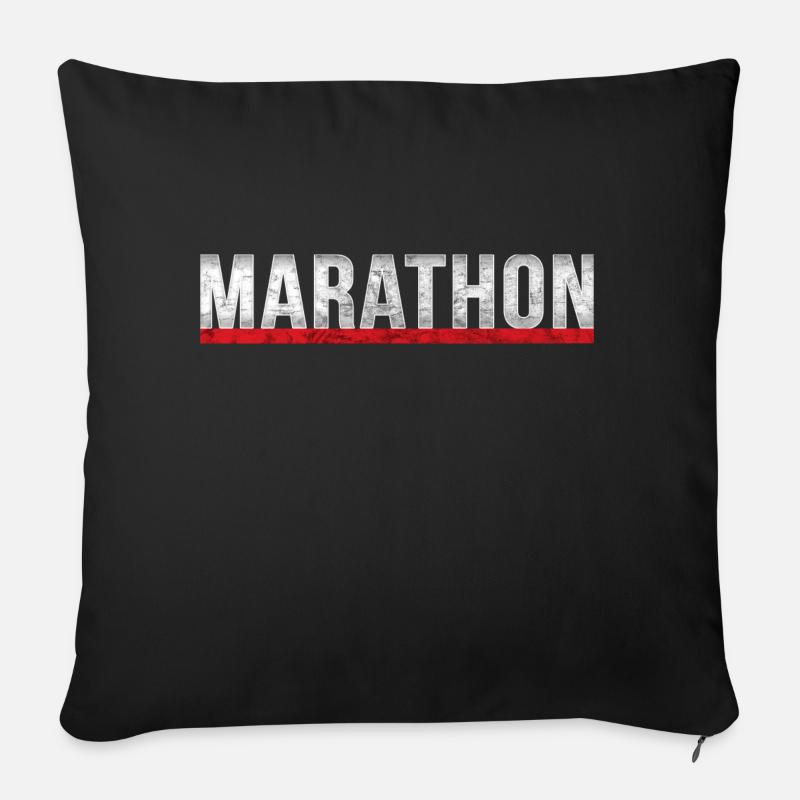 marathon - Sofa pillow with filling 45cm x 45cm - black