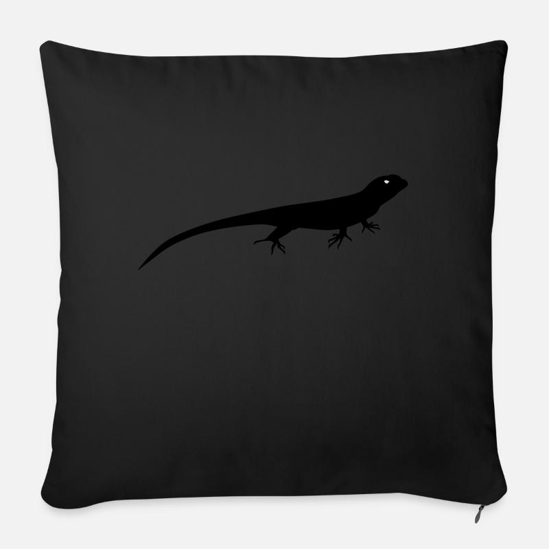 lézard - Coussin et housse de 45 x 45 cm - noir