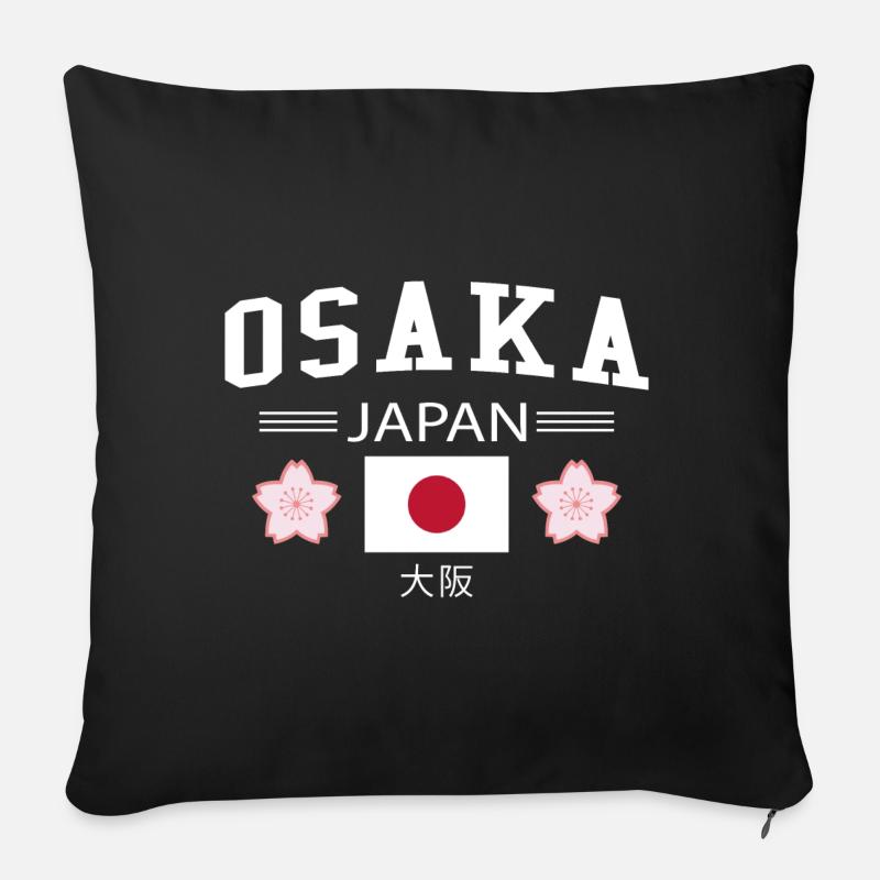 Osaka - Sofakissen mit Füllung 45 x 45 cm - Schwarz