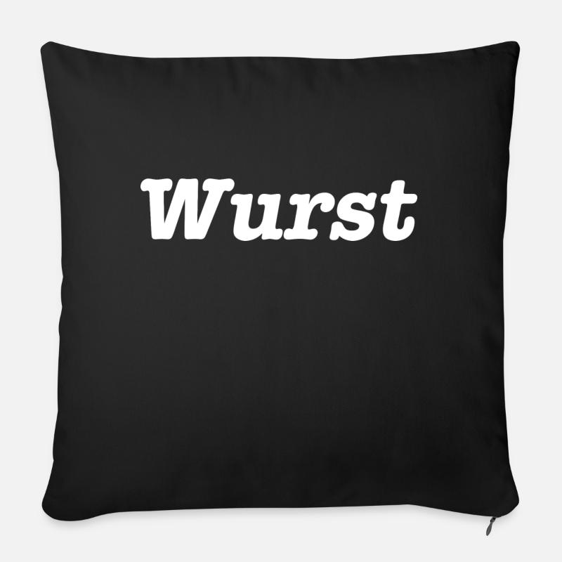 Wurst - Sofakissen mit Füllung 45 x 45 cm - Schwarz