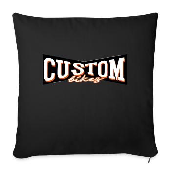 custom bikes - Sofa pillow with filling 45cm x 45cm - black - Front