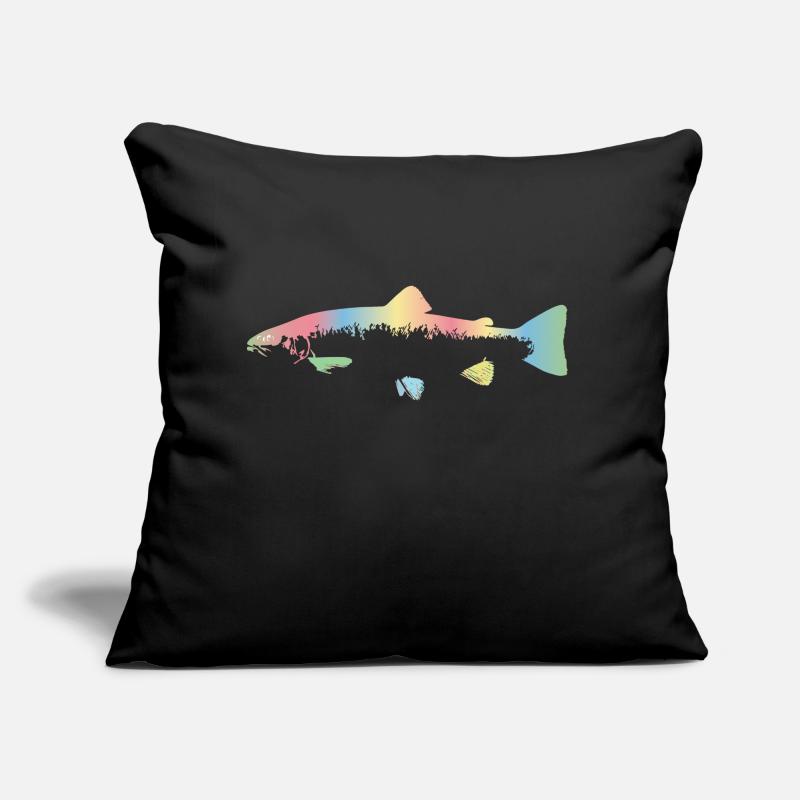 Regenbogenforelle Sofakissen mit Füllung 45 x 45 cm