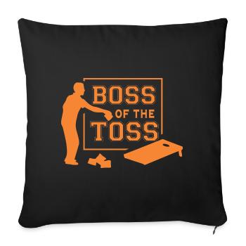 Cornhole the sport for true heroes and athletes - Sofa pillow with filling 45cm x 45cm - black - Front